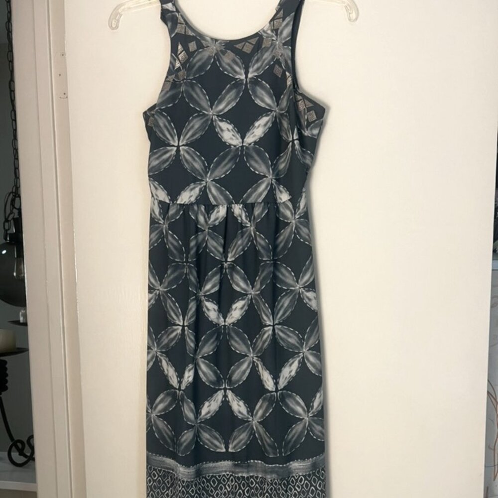 Blue/silver midi dress